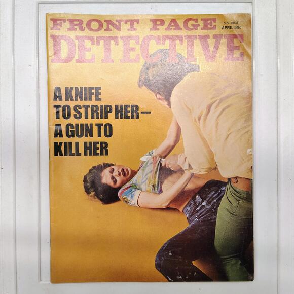 Vintage Front Page Detective Magazine April 1974 - Picture 1 of 3